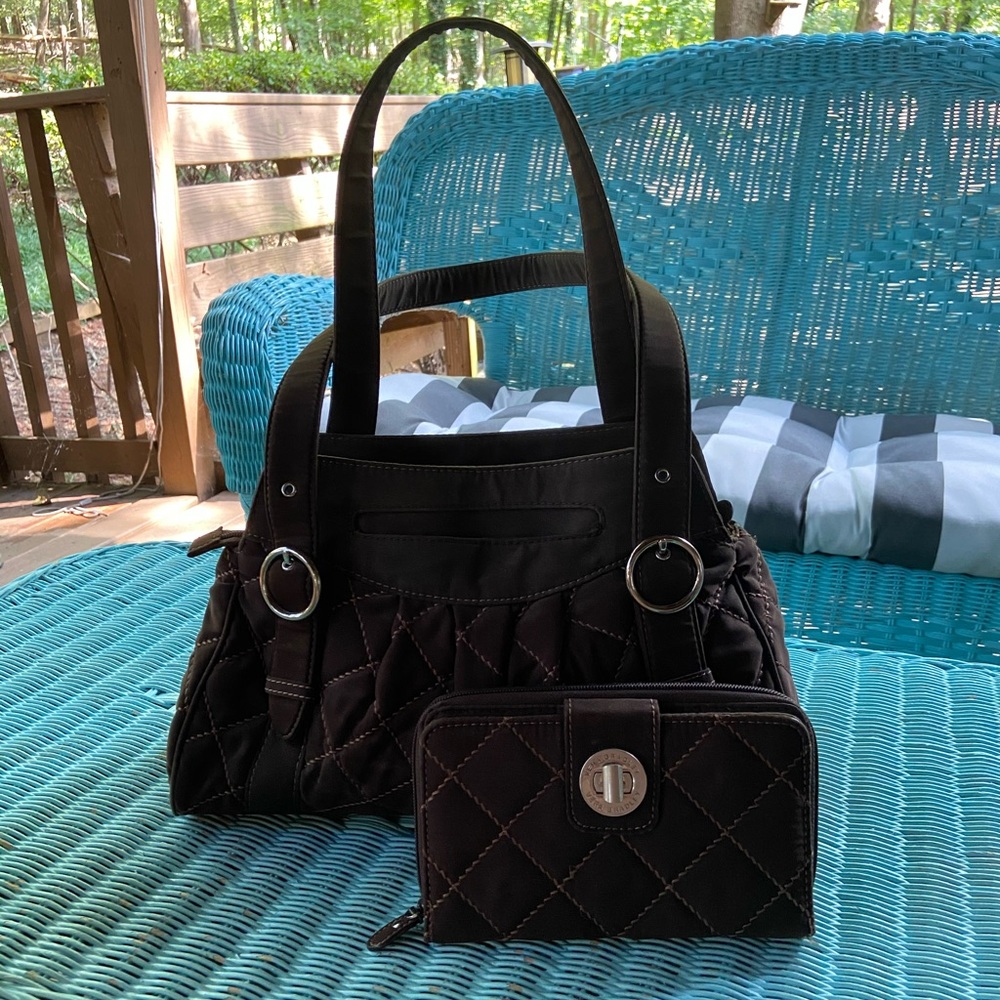 Vera Bradley quilted bag and wallet